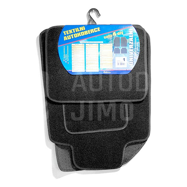 Autokoberce textilní UNI 4ks vel.1 černé Autokoberce textilní UNI 4ks vel.1 černé