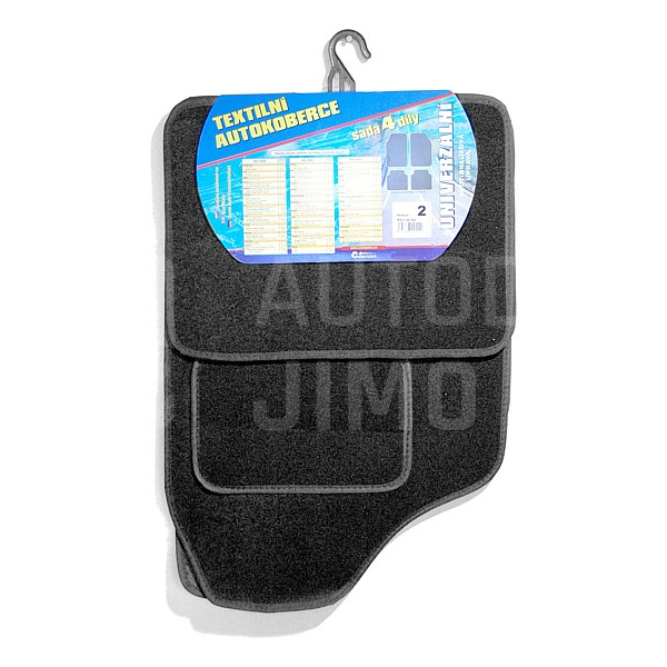 Autokoberce textilní UNI 4ks vel.2 černé Autokoberce textilní UNI 4ks vel.2 černé