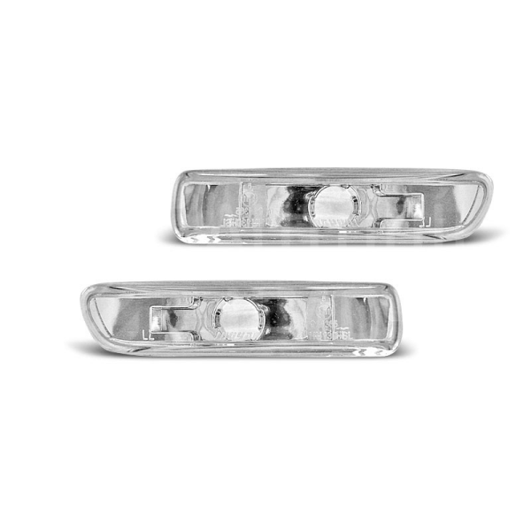 Boční blinkry, směrová světla BMW 3 E46 - chromové, čiré Boční blinkry, směrová světla BMW 3 E46 - chromové, čiré