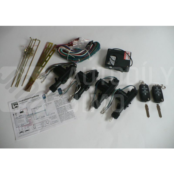 Centrální zamykání na dálkové ovládání s výklopným klíčem