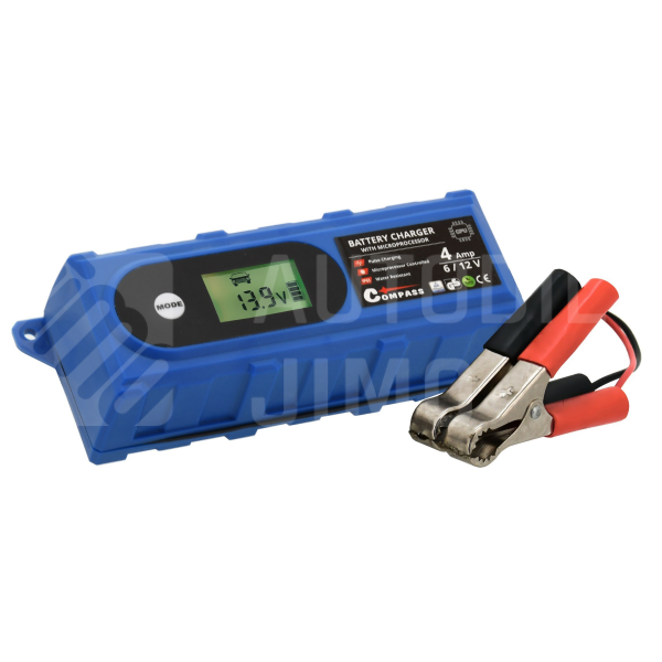 Compass Nabíječka autobaterií mikroprocesor 3,8 Amp 6/12V PB / GEL LCD display