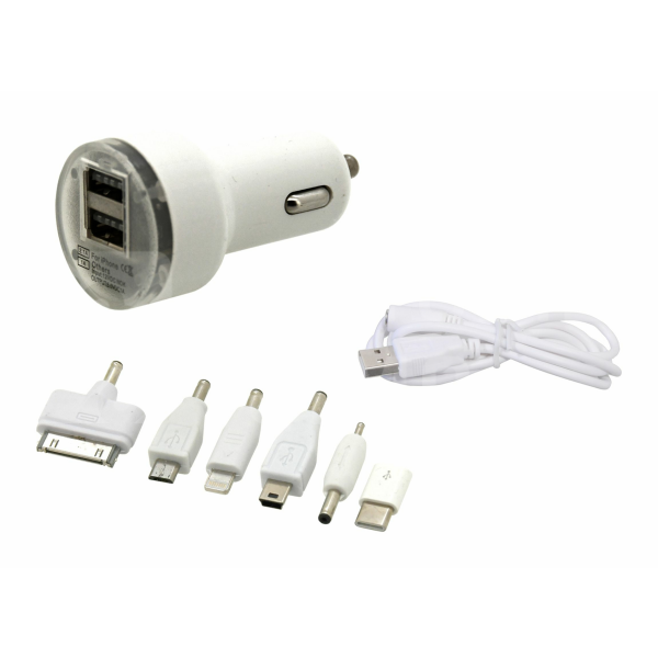 Compass Nabíječka telefonu 12V 2,1A (Iphone 4-8, miniUSB, microUSB, USB-C)