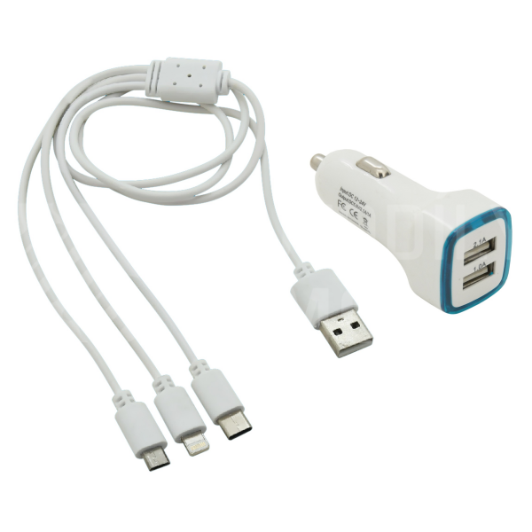 Compass Nabíječka telefonu USB 3in1 (micro USB, iPhone, USB C)