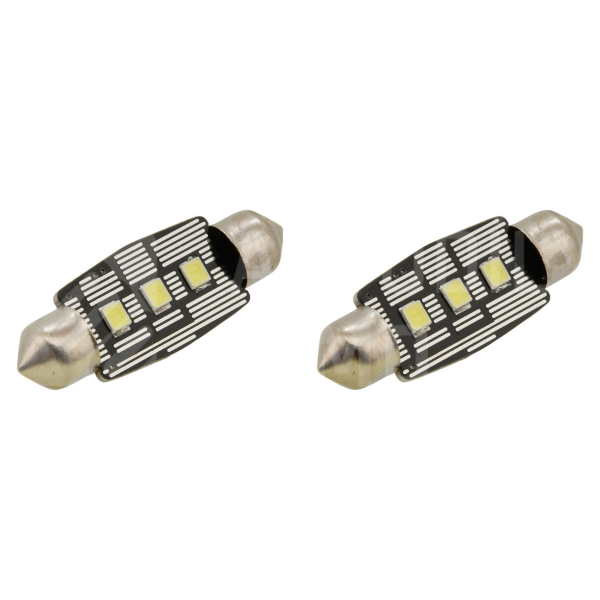 Compass Žárovka 3 LED SMD 12V suf.11X38 SV8.5 NEW-CAN-BUS bílá 2ks Compass Žárovka 3 LED SMD 12V suf.11X38 SV8.5 NEW-CAN-BUS bílá 2ks