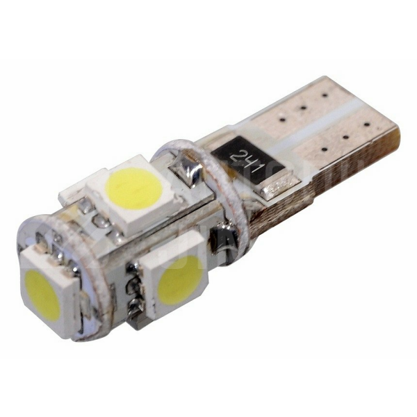 Compass Žárovka 5 SMD LED 12V T10 s rezistorem CAN-BUS ready bílá Compass Žárovka 5 SMD LED 12V T10 s rezistorem CAN-BUS ready bílá