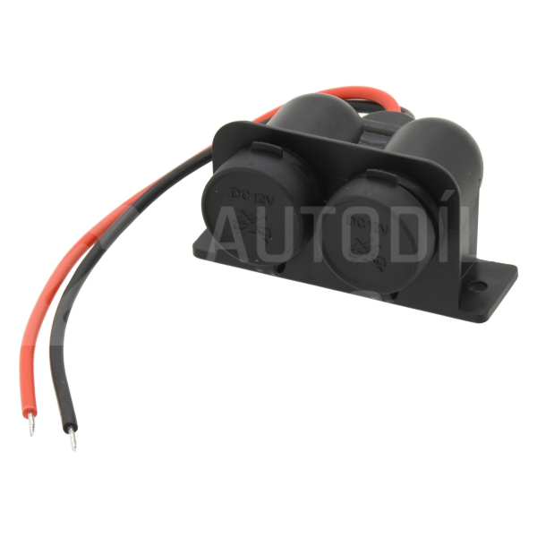 Compass Zásuvka autozapalovače 12/24V s krytem dvojitá Compass Zásuvka autozapalovače 12/24V s krytem dvojitá