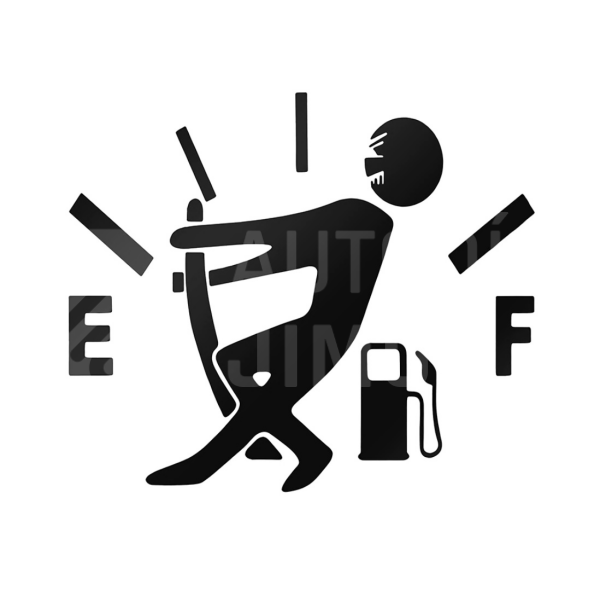 Crazyman samolepka NO FUEL 110x94mm