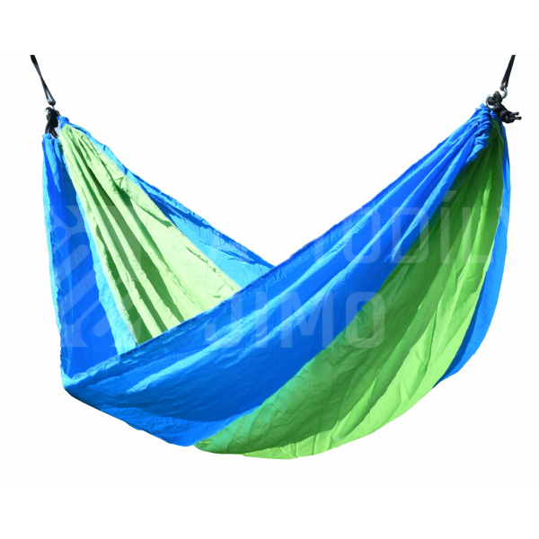 Houpací síť NYLON 275x137cm zeleno-modrá