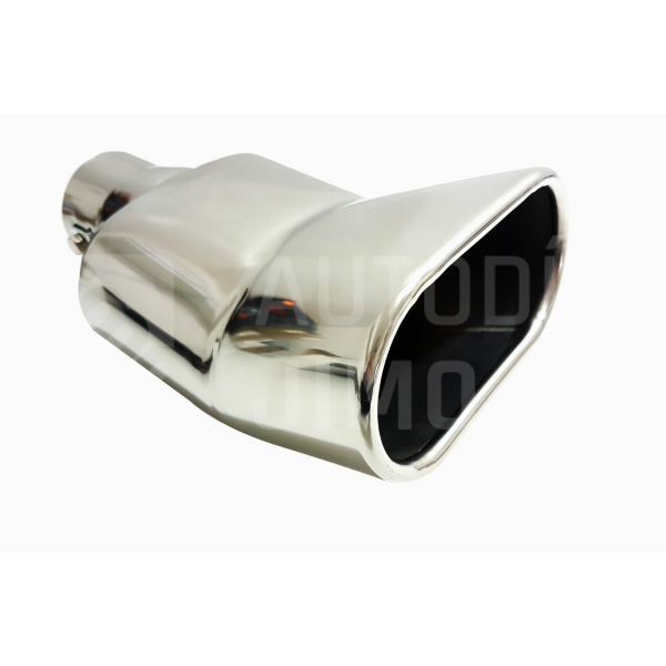 Koncovka výfuku ovál zahnutá nerezová - universální