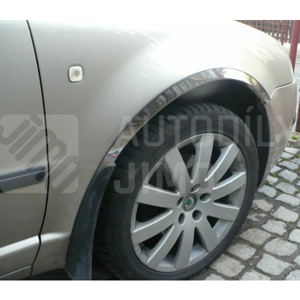 nerezové lemy blatníků Škoda Superb I.-tři druhy povrchu