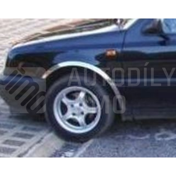 nerezové lemy blatníků VW Vento - tři druhy povrchu