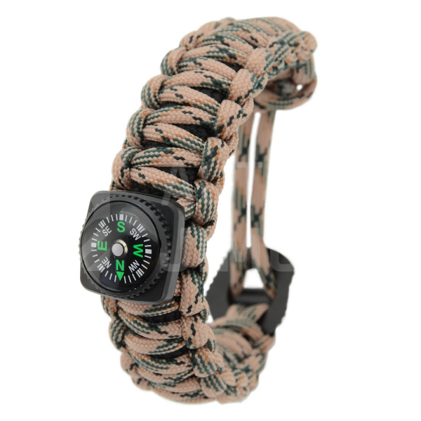 Náramek OUTDOOR s kompasem a doplňky