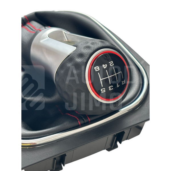 Germany Rukojeť řadící páka GTi design VW Golf V, Golf VI 2003-2012 6st. - detail hlavice Germany Rukojeť řadící páka GTi design VW Golf V, Golf VI 2003-2012 6st. - detail hlavice