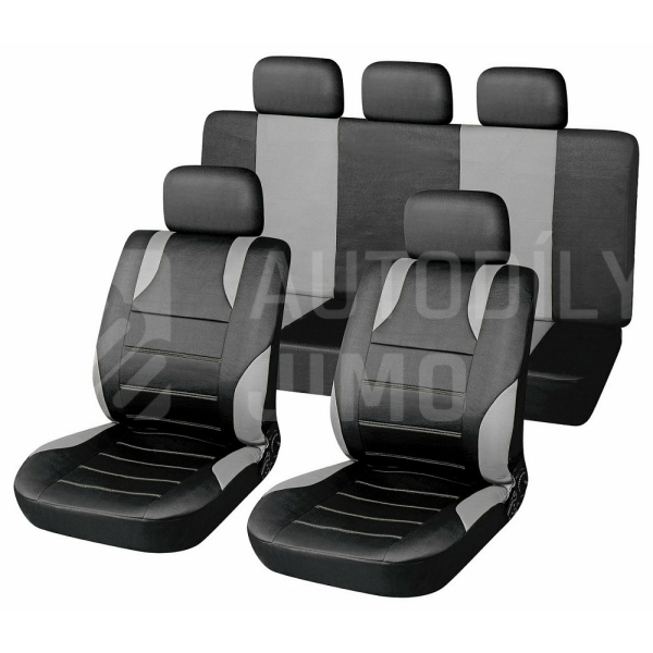 Potahy sedadel 9 ks SPORT šedé AIRBAG