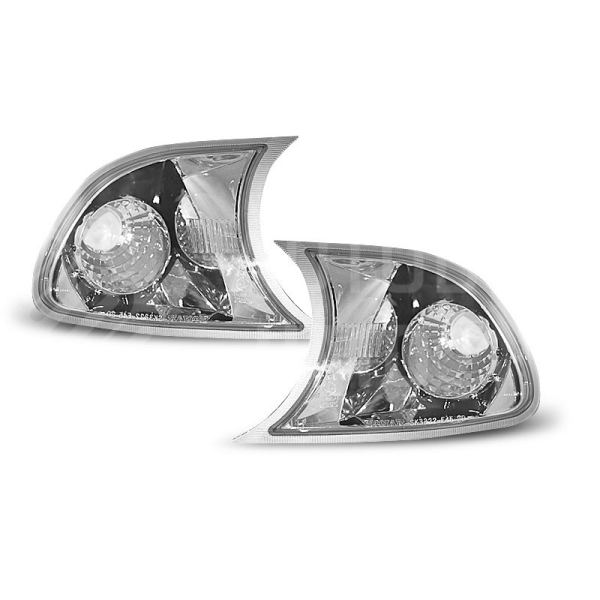 Přední blinkry, směrová světla BMW E46 01-03, Coupé - chromové Přední blinkry, směrová světla BMW E46 01-03, Coupé - chromové