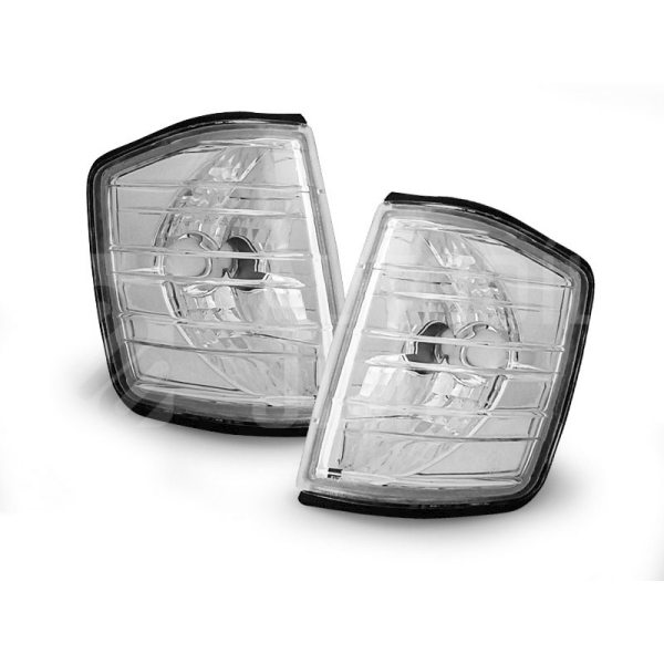 Přední blinkry, směrová světla Mercedes W201 / 190 82-93 - chromové