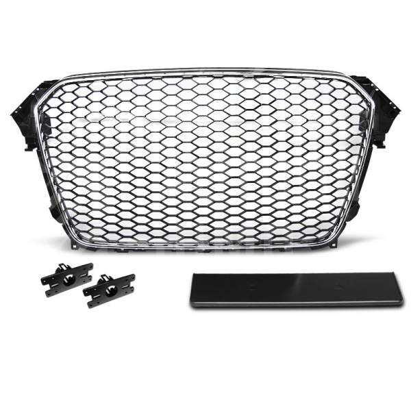 Přední maska Audi A4 B8 11-15 RS Style, chrom 