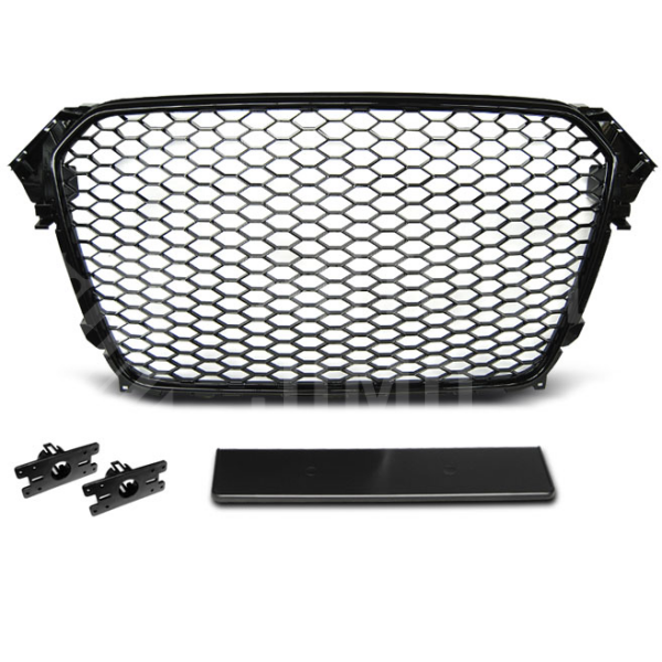 Přední maska Audi A4 B8 11-15 RS Style, lesklá černá