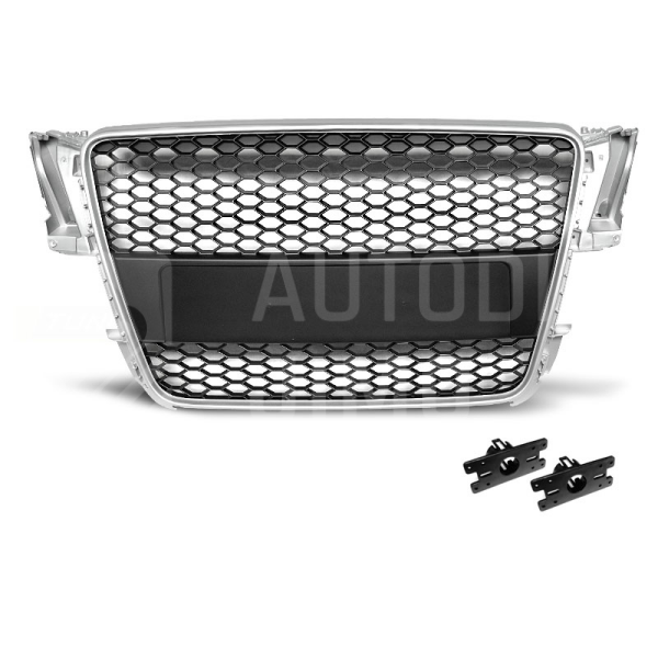Přední maska Audi A5 07-11 RS Style, stříbrná