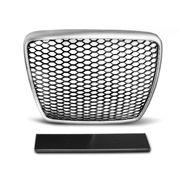 Přední maska Audi A6 C6 09-11 RS Style, stříbrno černá Přední maska Audi A6 C6 09-11 RS Style, stříbrno černá