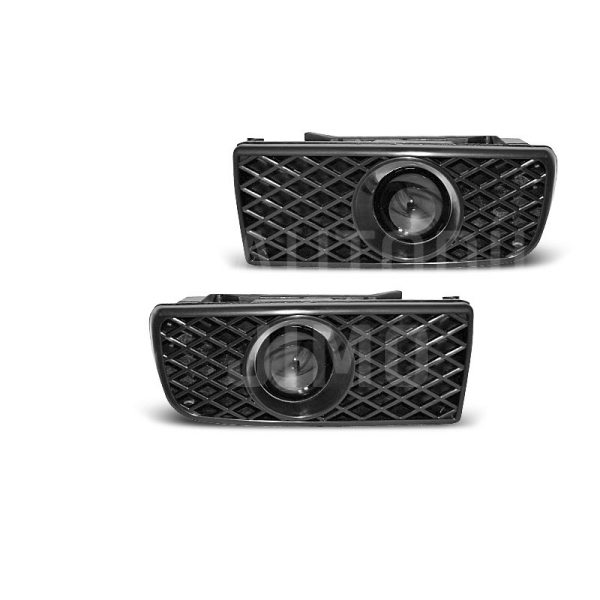 Přední mlhová světla, mlhovky BMW E36, černé, s čočkou Přední mlhová světla, mlhovky BMW E36, černé, s čočkou