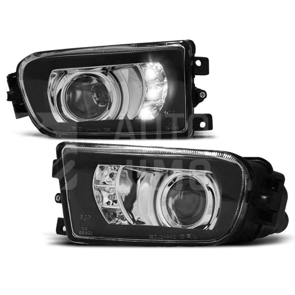 Přední mlhová světla, mlhovky BMW E39, 95-03 / Z3, 96-02, LED černé Přední mlhová světla, mlhovky BMW E39, 95-03 / Z3, 96-02, LED černé