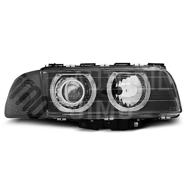Přední světla Angel Eyes BMW E38 06.94 - 08.98 černé Přední světla Angel Eyes BMW E38 06.94 - 08.98 černé