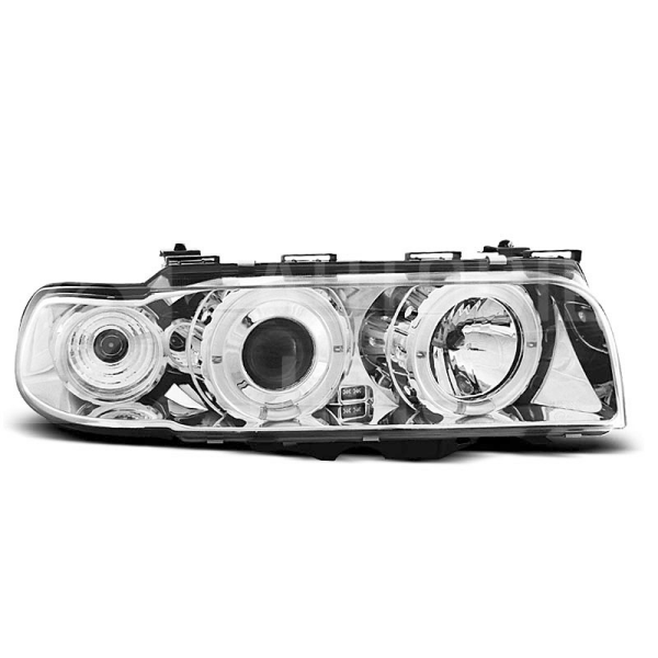 Přední světla Angel Eyes BMW E38 06.94 - 08.98 chromová Přední světla Angel Eyes BMW E38 06.94 - 08.98 chromová