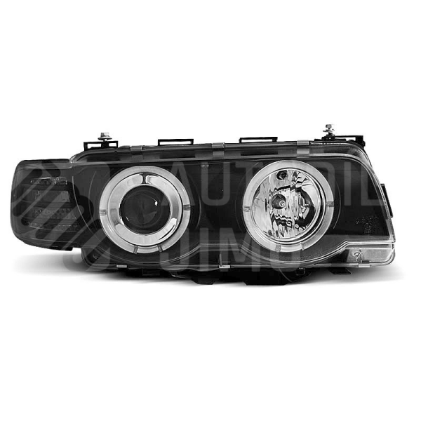 Přední světla Angel Eyes BMW E38 09.98 - 07.01 černá XENON Přední světla Angel Eyes BMW E38 09.98 - 07.01 černá XENON