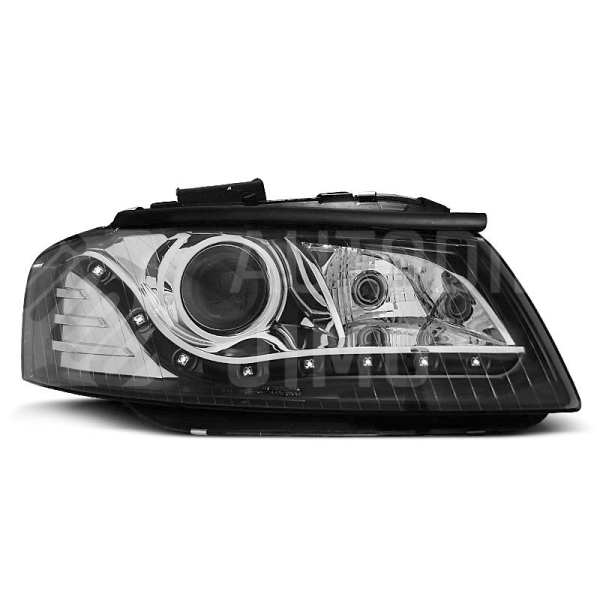 Přední světla AUDI A3 8P 03-08 - DAYLIGHT, Černá H7 Přední světla AUDI A3 8P 03-08 - DAYLIGHT, Černá H7