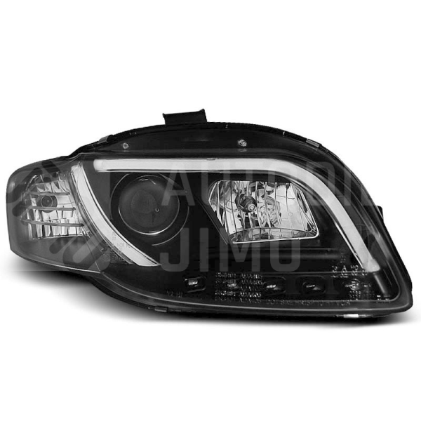 Přední světla Audi A4 04-08 LED TUBE light, s denním svícením DRL Černá Přední světla Audi A4 04-08 LED TUBE light, s denním svícením DRL Černá