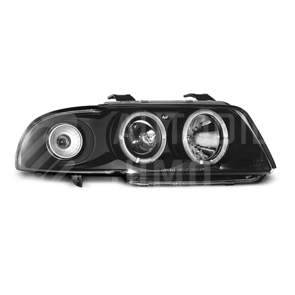 Přední světla AUDI A4 B5 94-99 - ANGEL EYES Černá Přední světla AUDI A4 B5 94-99 - ANGEL EYES Černá