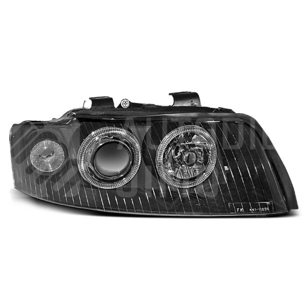 Přední světla AUDI A4 B6 00-04 - ANGEL EYES Černá Přední světla AUDI A4 B6 00-04 - ANGEL EYES Černá