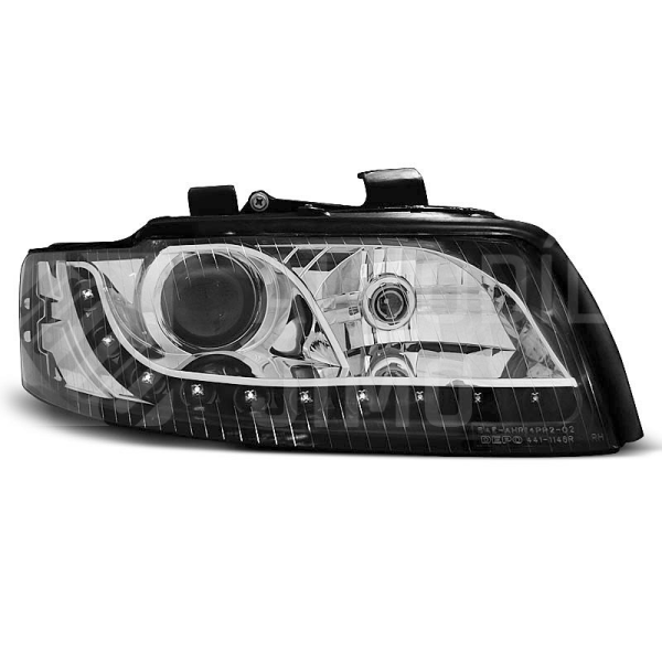 Přední světla AUDI A4 B6 00-04 - DAYLIGHT Černá Přední světla AUDI A4 B6 00-04 - DAYLIGHT Černá