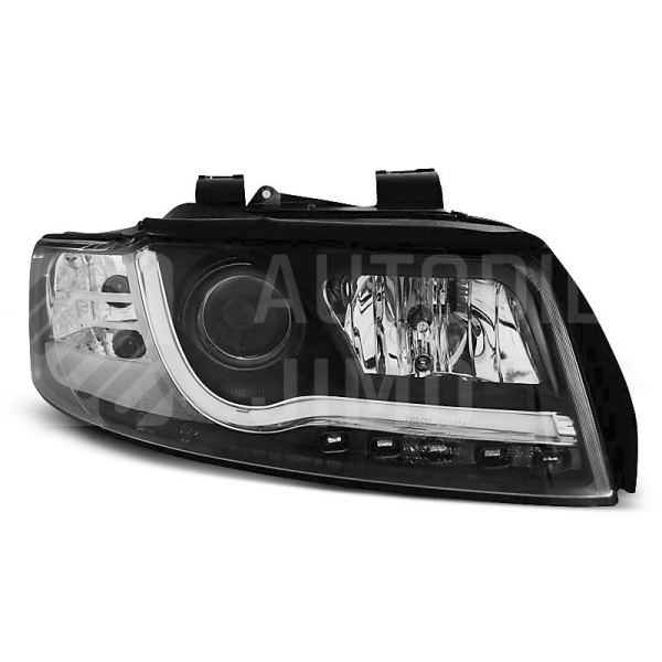 Přední světla AUDI A4 B6 00-04 - LED TUBE LIGHT - Černá H1 Přední světla AUDI A4 B6 00-04 - LED TUBE LIGHT - Černá H1