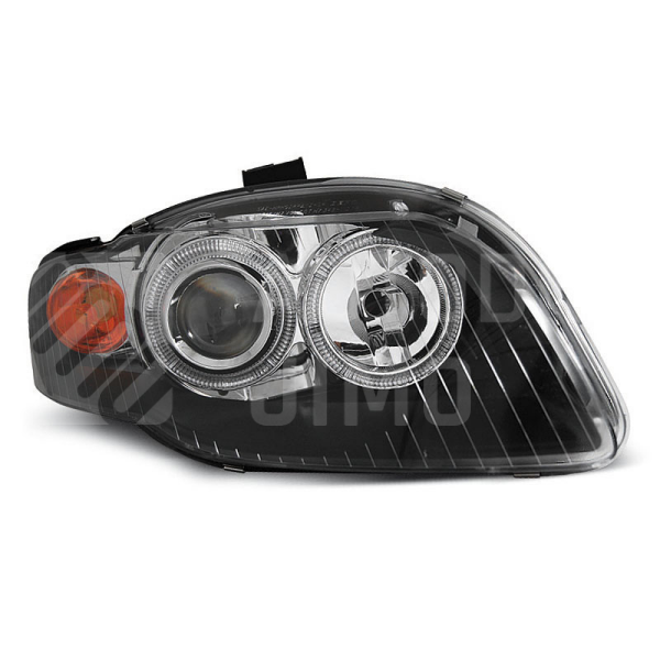 Přední světla AUDI A4 B7-ANGEL EYES Černá Přední světla AUDI A4 B7-ANGEL EYES Černá
