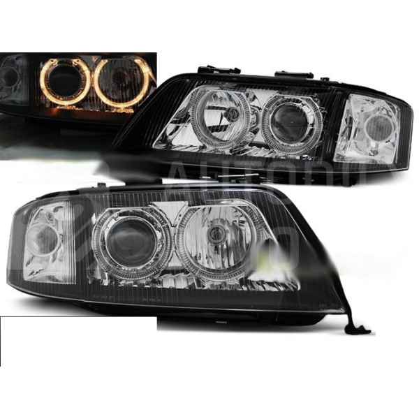 Přední světla AUDI A6- 01-04 ANGEL EYES Černá Přední světla AUDI A6- 01-04 ANGEL EYES Černá