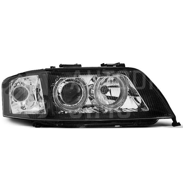 Přední světla AUDI A6 99-01-ANGEL EYES Černá Přední světla AUDI A6 99-01-ANGEL EYES Černá