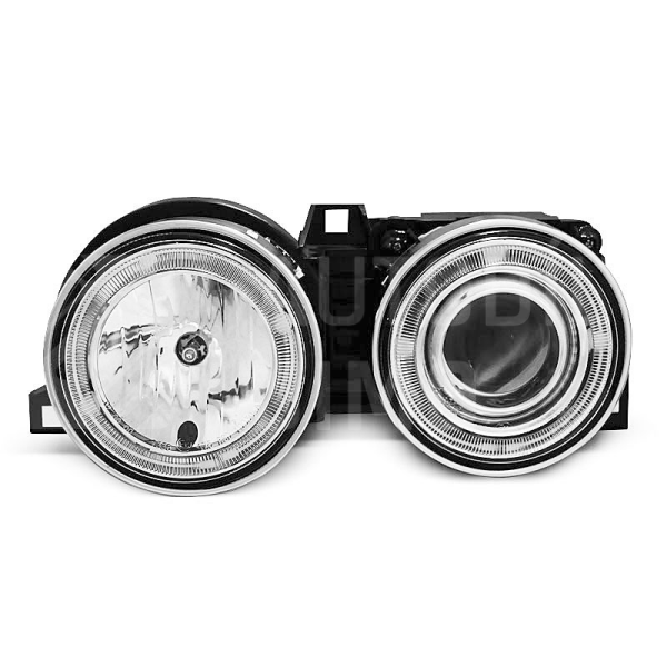 Přední světla BMW E30-ANGEL EYES Chromová Přední světla BMW E30-ANGEL EYES Chromová