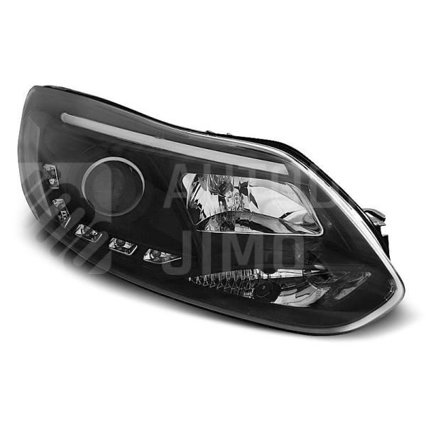 Přední světla Ford Focus III 11- , LED TUBE light Černá Přední světla Ford Focus III 11- , LED TUBE light Černá