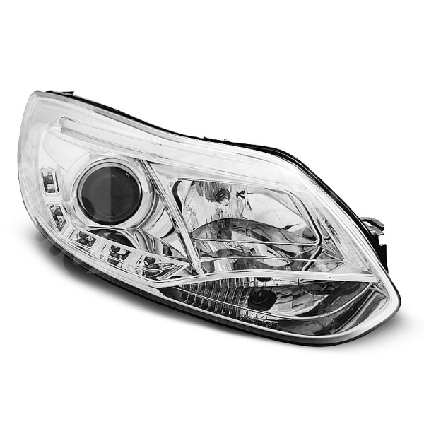 Přední světla Ford Focus III 11- , LED TUBE light chromová Přední světla Ford Focus III 11- , LED TUBE light chromová