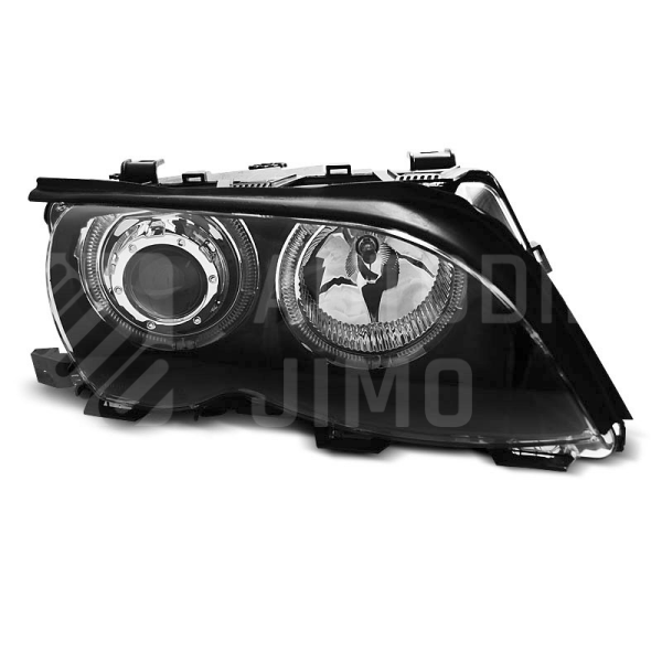 Přední světla, lampy Angel Eyes BMW E46 01-05, sedan, combi - černá H7 Přední světla, lampy Angel Eyes BMW E46 01-05, sedan, combi - černá H7