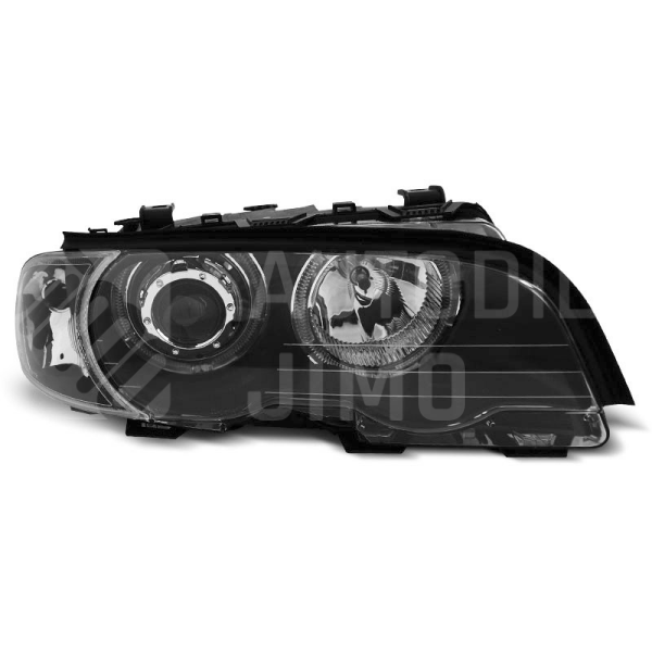 Přední světla, lampy Angel Eyes BMW E46 99-03, coupé, cabrio - černá Přední světla, lampy Angel Eyes BMW E46 99-03, coupé, cabrio - černá