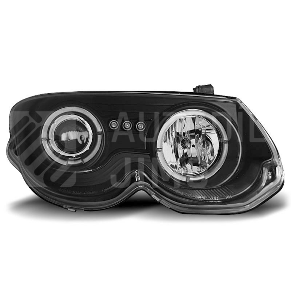 Přední světla, lampy Angel Eyes Chrysler 300M 99-04 černá H1 Přední světla, lampy Angel Eyes Chrysler 300M 99-04 černá H1