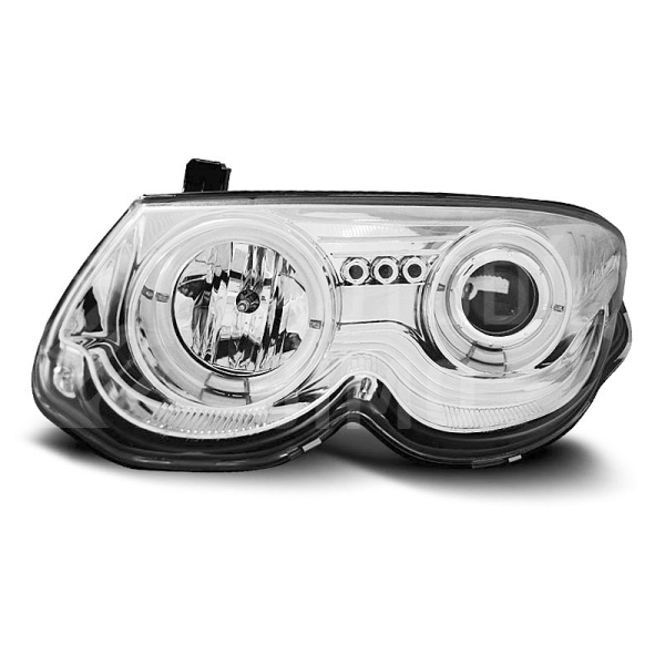 Přední světla, lampy Angel Eyes Chrysler 300M 99-04 chromová H1 Přední světla, lampy Angel Eyes Chrysler 300M 99-04 chromová H1