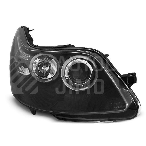 Přední světla, lampy Angel Eyes Citroen C4 04-10 černá H1