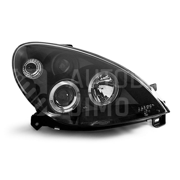 Přední světla, lampy Angel Eyes Citroen Xsara 00-04 černá H1