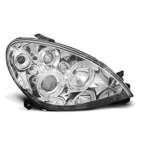 Přední světla, lampy Angel Eyes Citroen Xsara 00-04 chromová H1