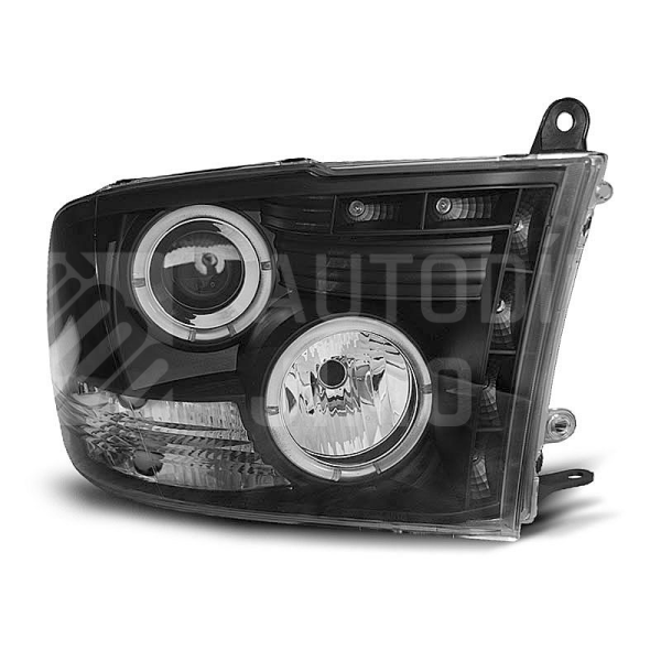 Přední světla, lampy Angel Eyes Dodge RAM 09-11 černá