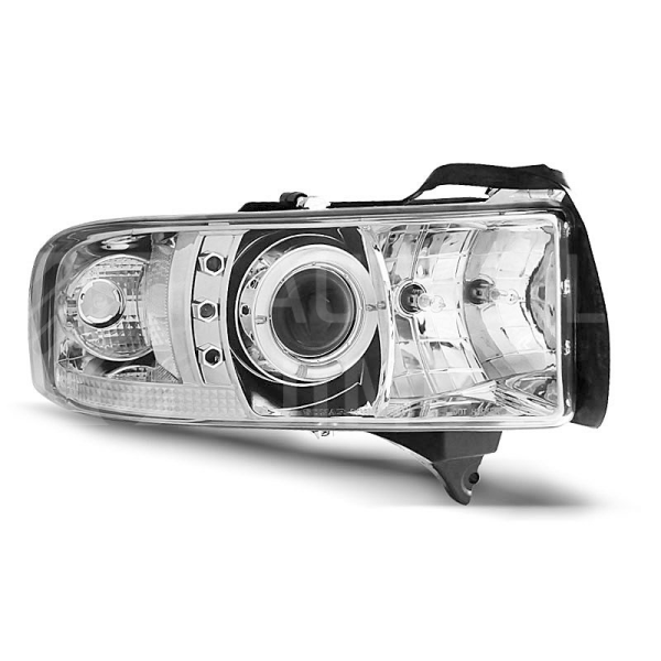 Přední světla, lampy Angel Eyes Dodge RAM 94-01 chromová 